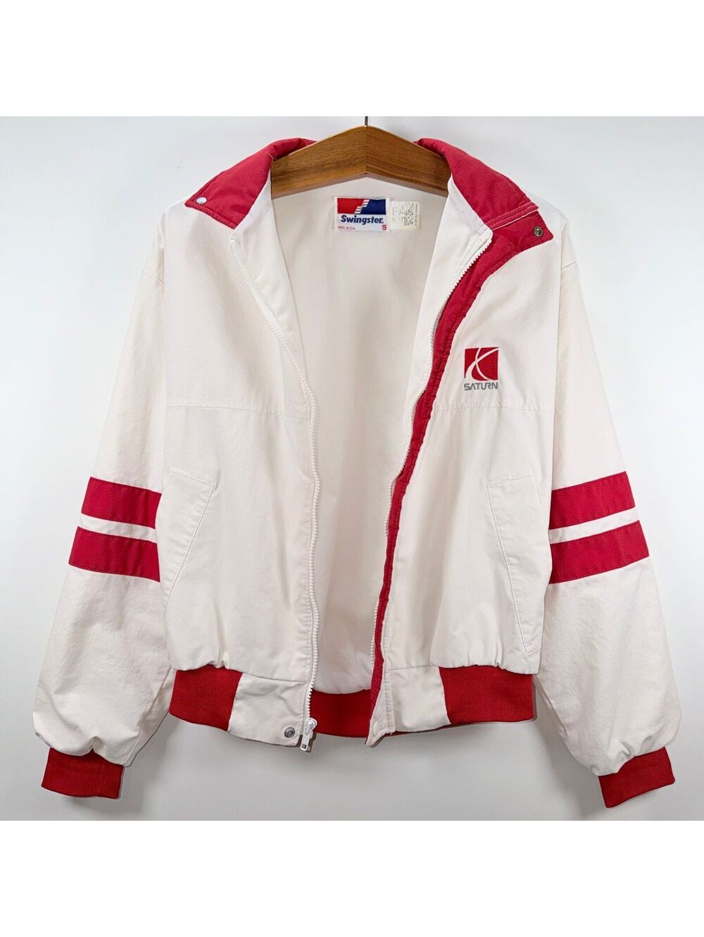 90s Saturn Dealership Swingster Bomber Jacket - Small